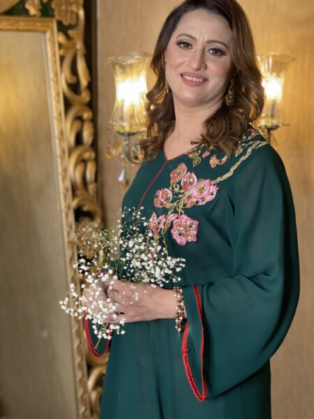 French Chiffon Handmade Kaftan