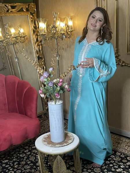 Mirror Work Embroidered Kaftan